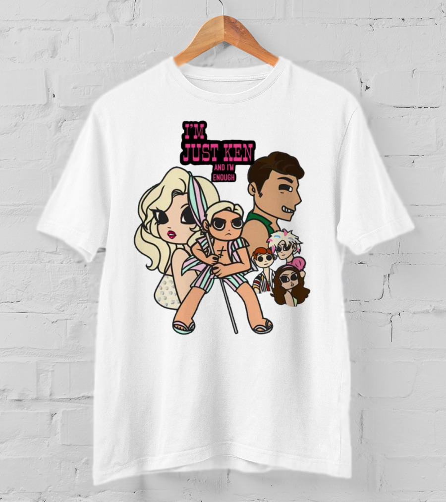 I'm Just Ken And I'm Enough Barbie-Inspired Cartoon Characters T-Shirt