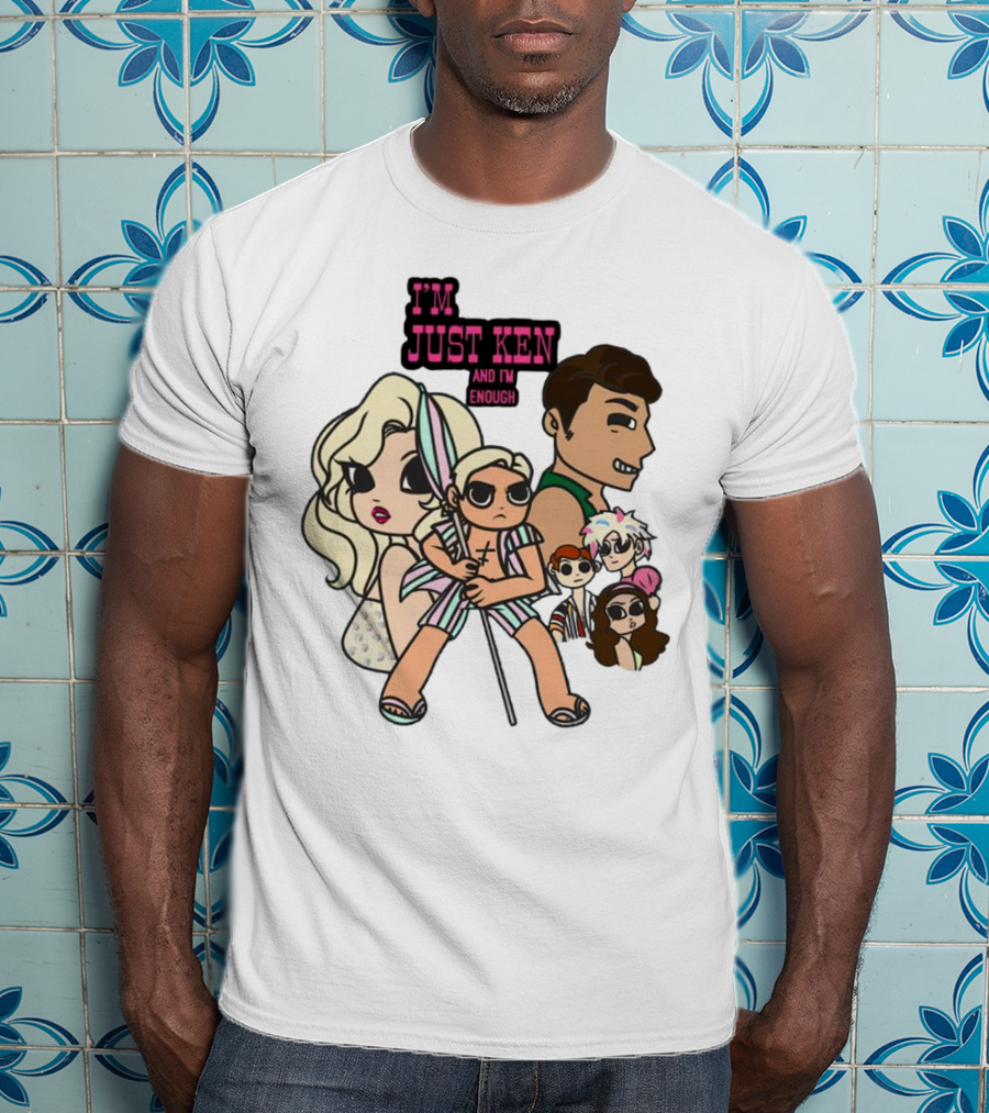 I'm Just Ken And I'm Enough Barbie-Inspired Cartoon Characters T-Shirt