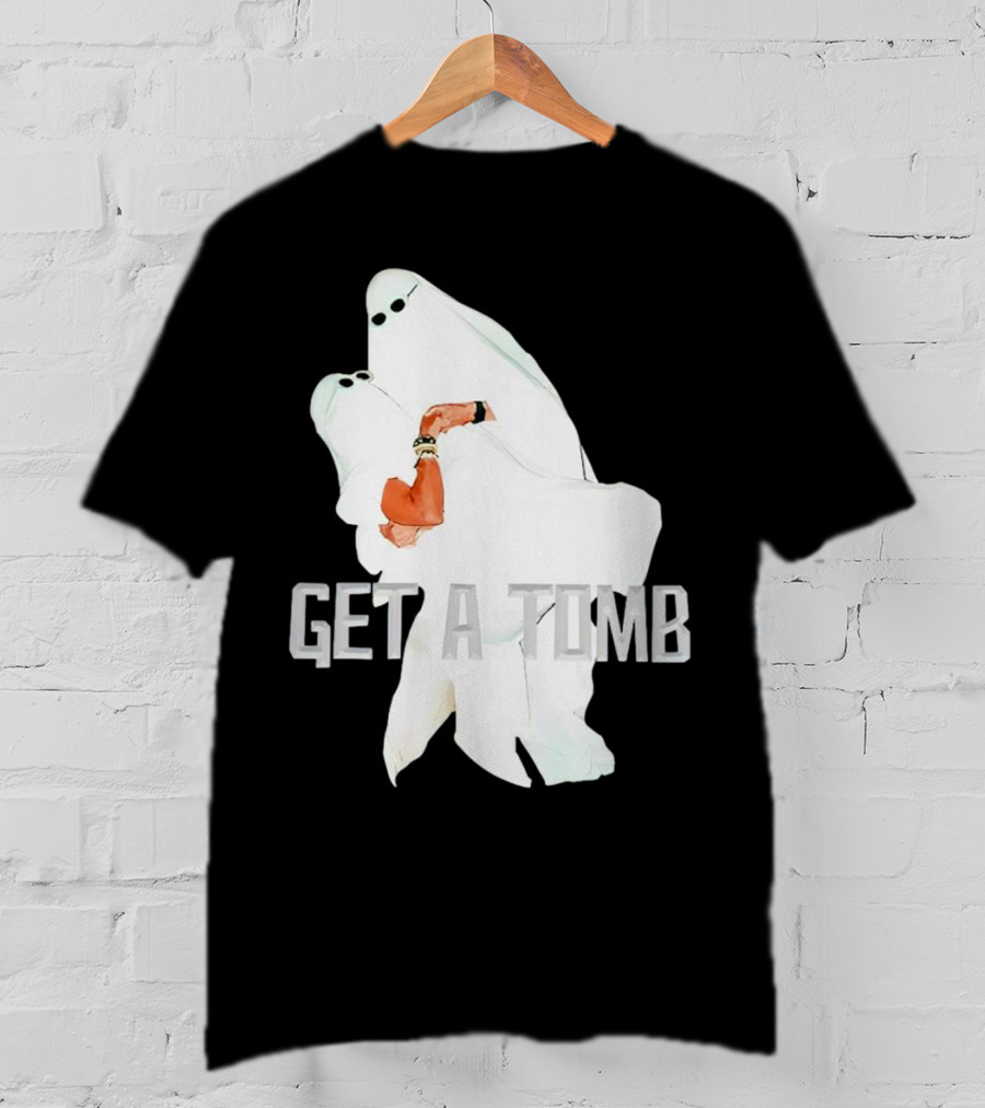 GET A TOMB Ghosts Carrying Figure Halloween Humor T-Shirt