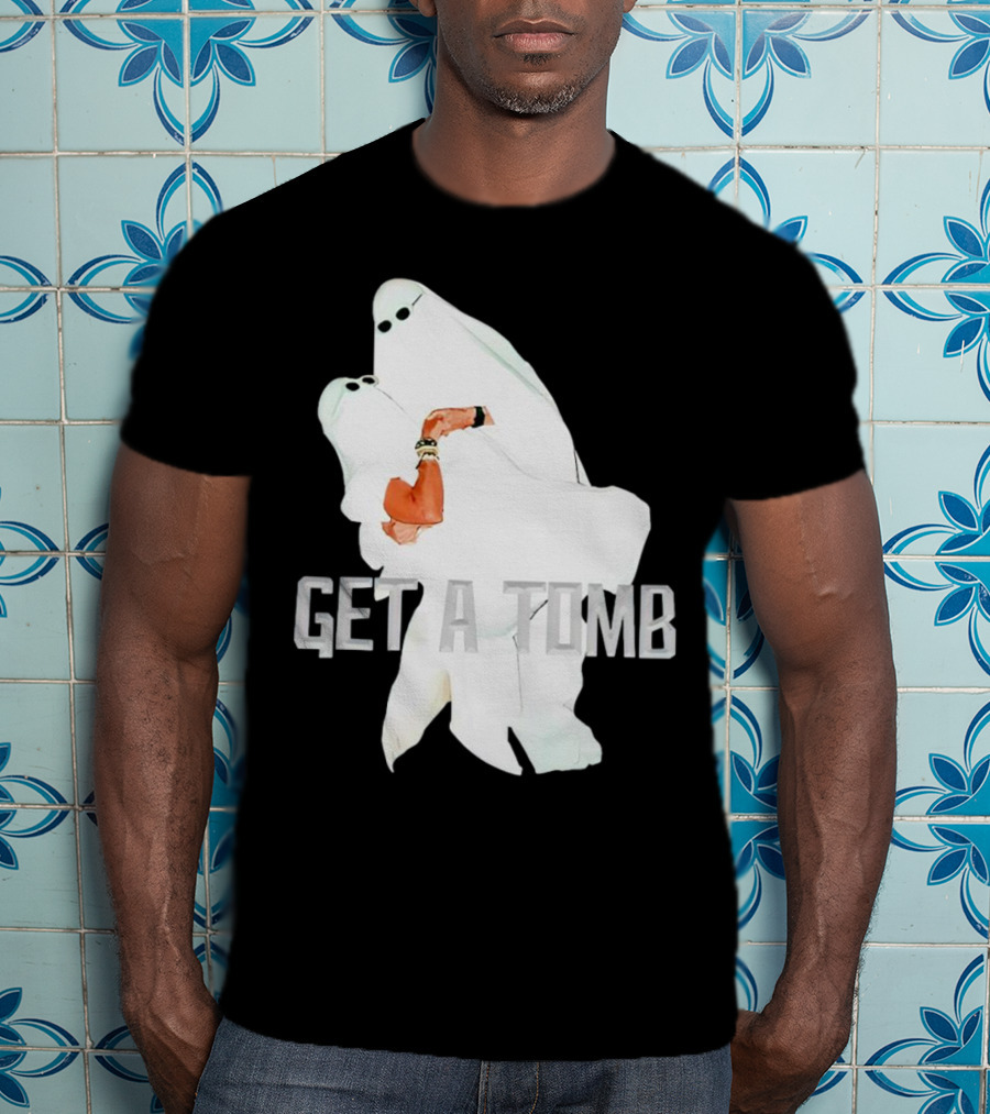 GET A TOMB Ghosts Carrying Figure Halloween Humor T-Shirt