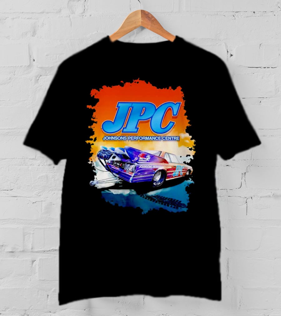 JPC Johnson’s Performance Centre Racing Car And Tire Marks T-Shirt