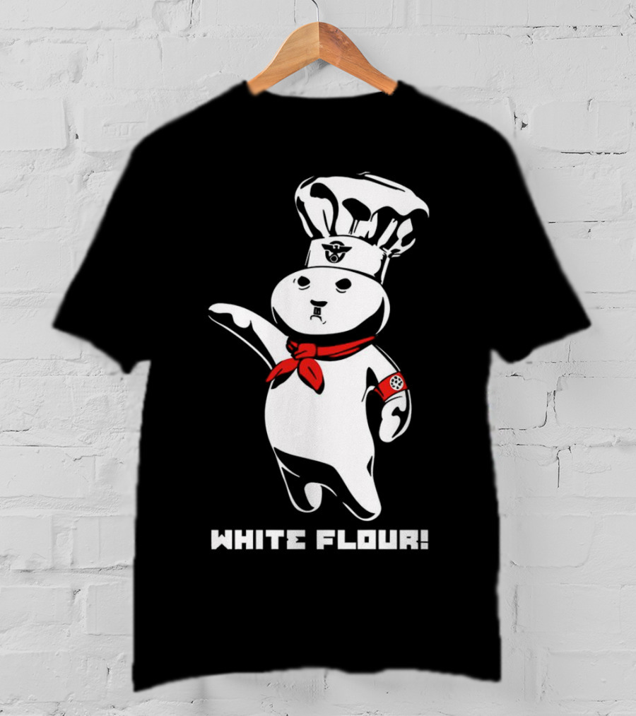 White Flour Funny Character Chef Satire T-Shirt