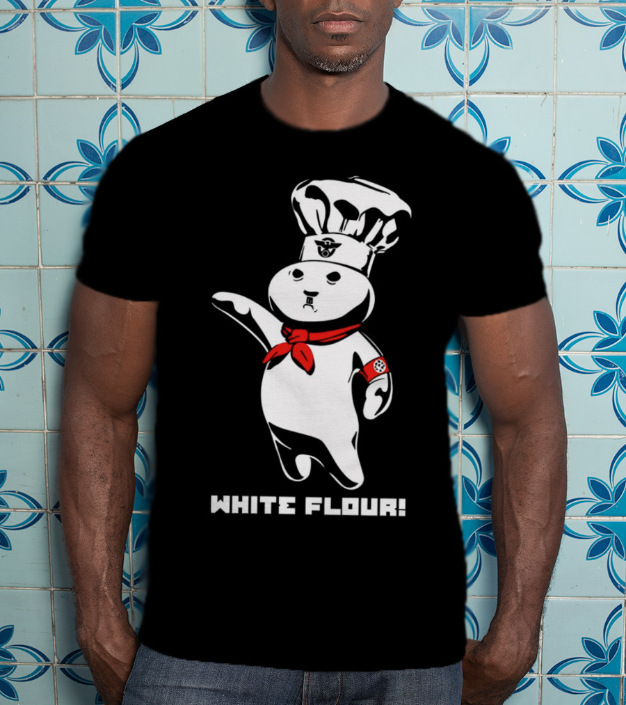 White Flour Funny Character Chef Satire T-Shirt