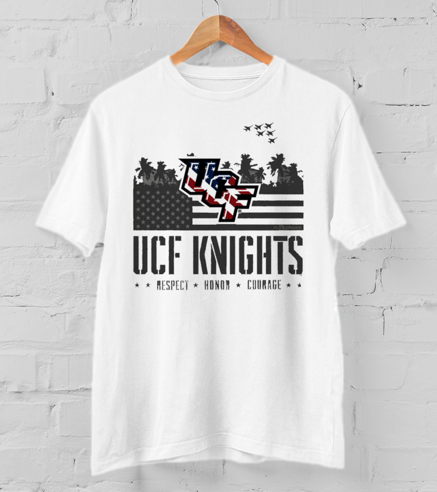 UCF Knights Respect Honor Courage American Flag T-Shirt