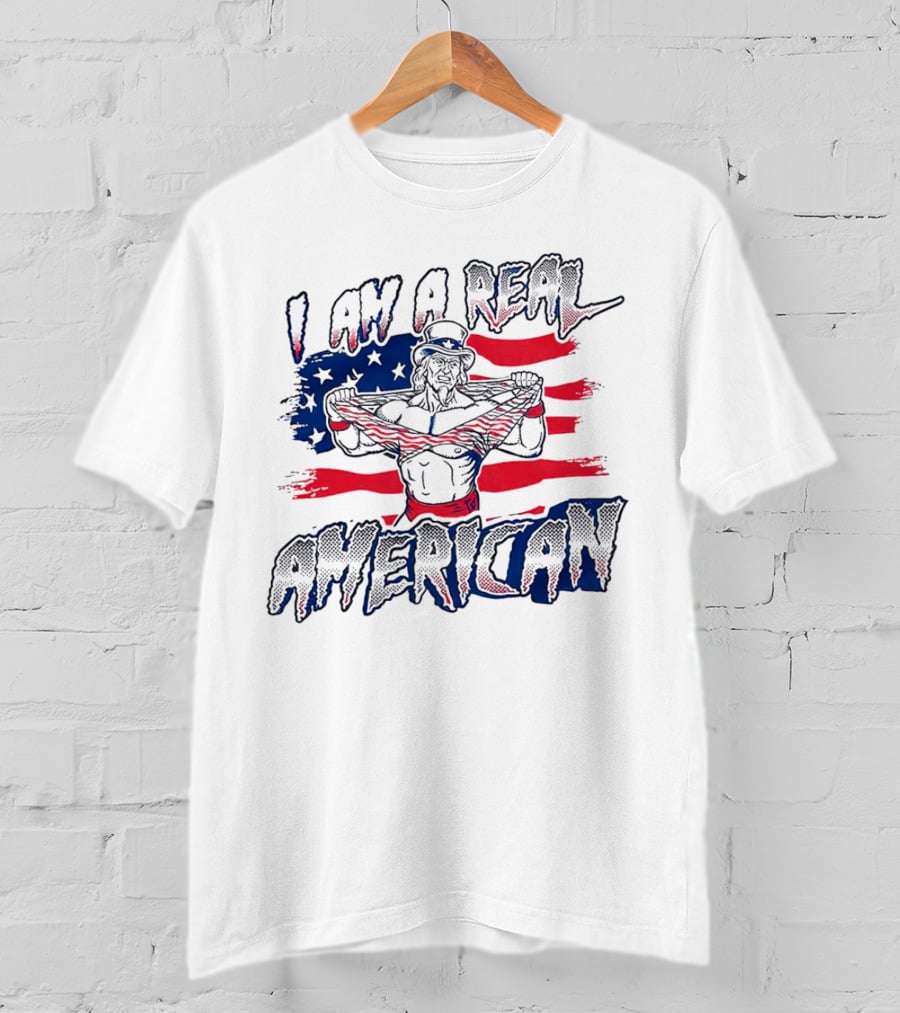 I Am A Real American Uncle Sam Flag T-Shirt