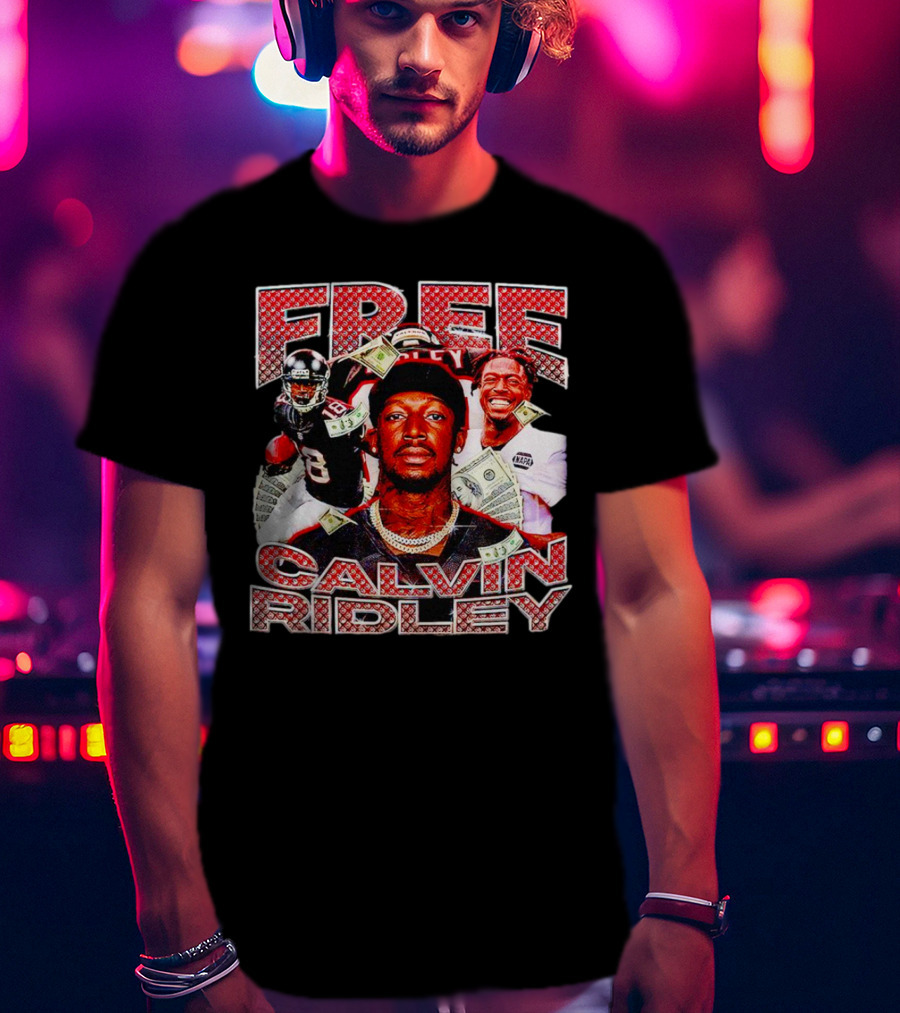 Free Calvin Ridley Atlanta Falcons 18 Vintage Football Player T-Shirt