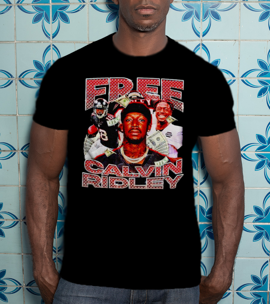 Free Calvin Ridley Atlanta Falcons 18 Vintage Football Player T-Shirt