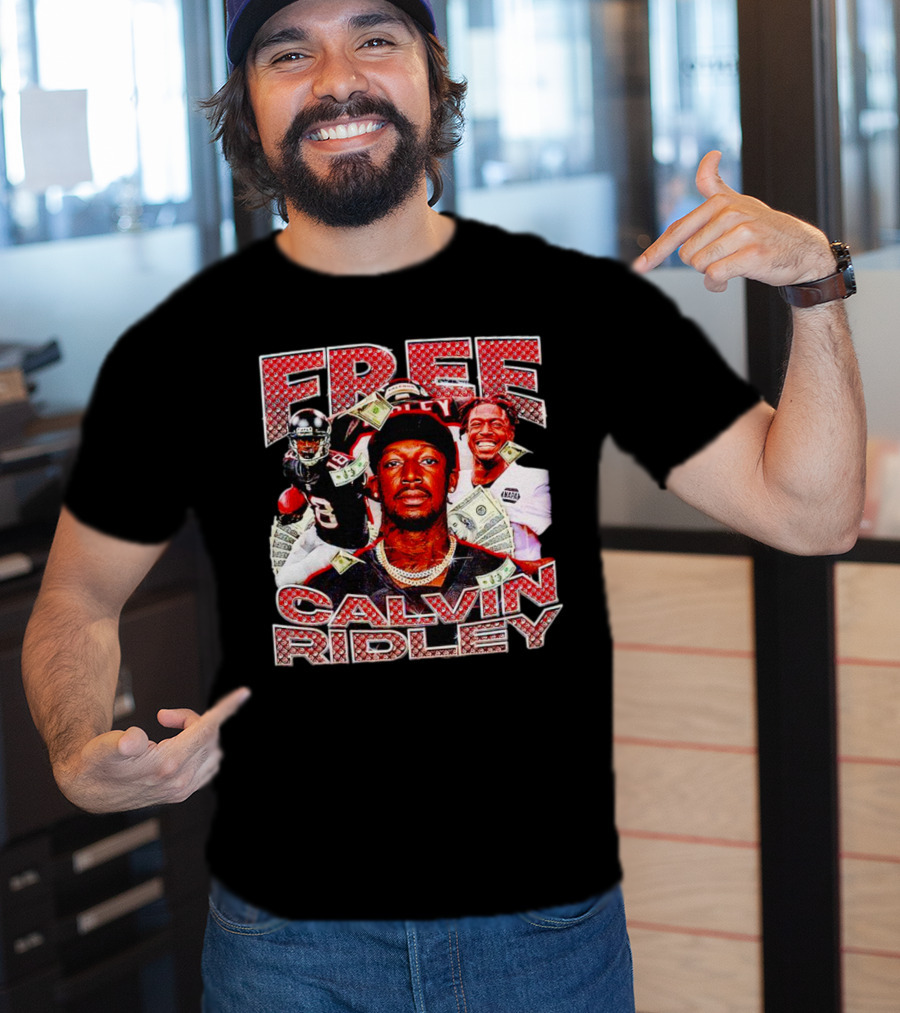 Free Calvin Ridley Atlanta Falcons 18 Vintage Football Player T-Shirt