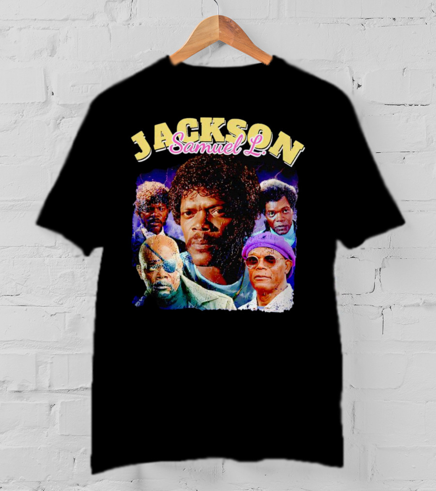 Jackson Samuel L Vintage Style Iconic Characters T-Shirt