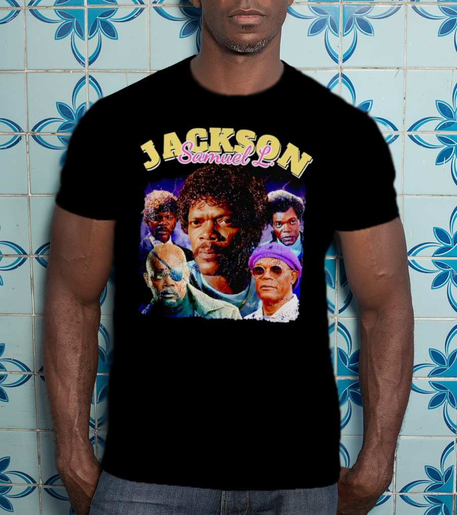 Jackson Samuel L Vintage Style Iconic Characters T-Shirt