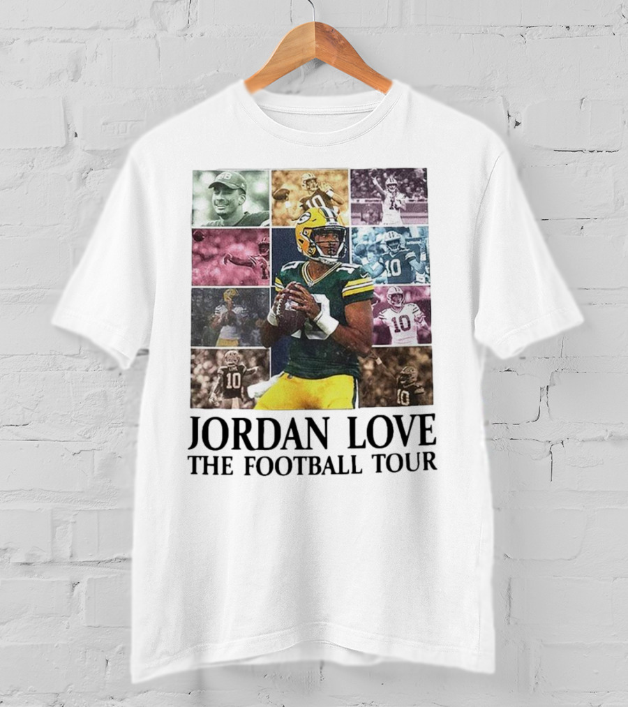 Jordan Love Green Bay Football Highlights Tour T-Shirt