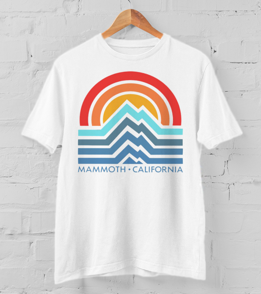 Mammoth California Vintage Mountain Sunset T-Shirt