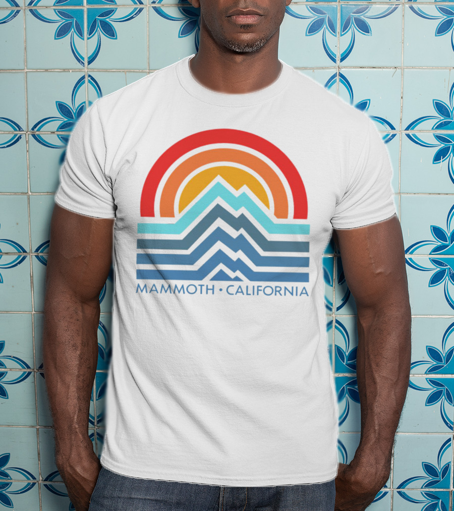 Mammoth California Vintage Mountain Sunset T-Shirt