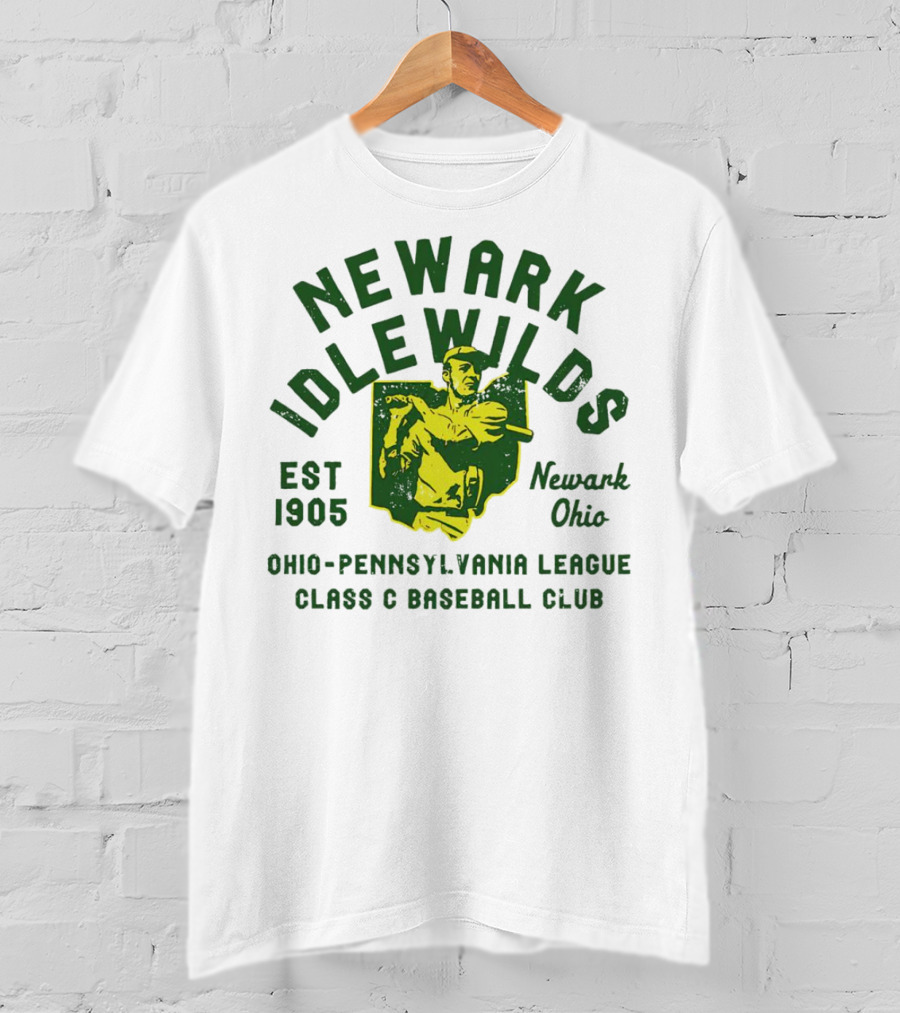 Newark Idlewilds Ohio Pennsylvania League Class C Baseball Club Est 1905 Vintage Newark Ohio T-Shirt