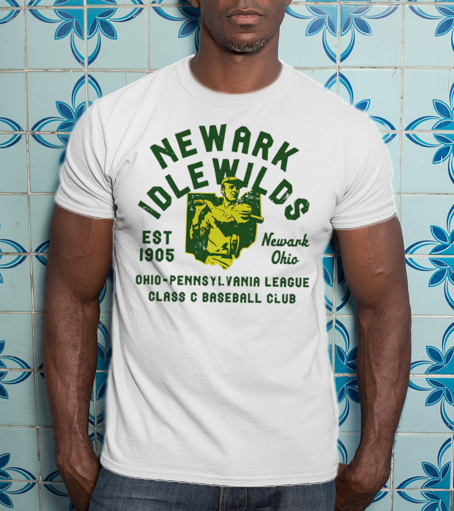 Newark Idlewilds Ohio Pennsylvania League Class C Baseball Club Est 1905 Vintage Newark Ohio T-Shirt