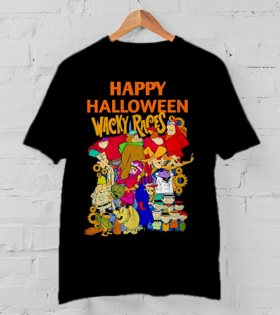 Happy Halloween Wacky Races Characters T-Shirt