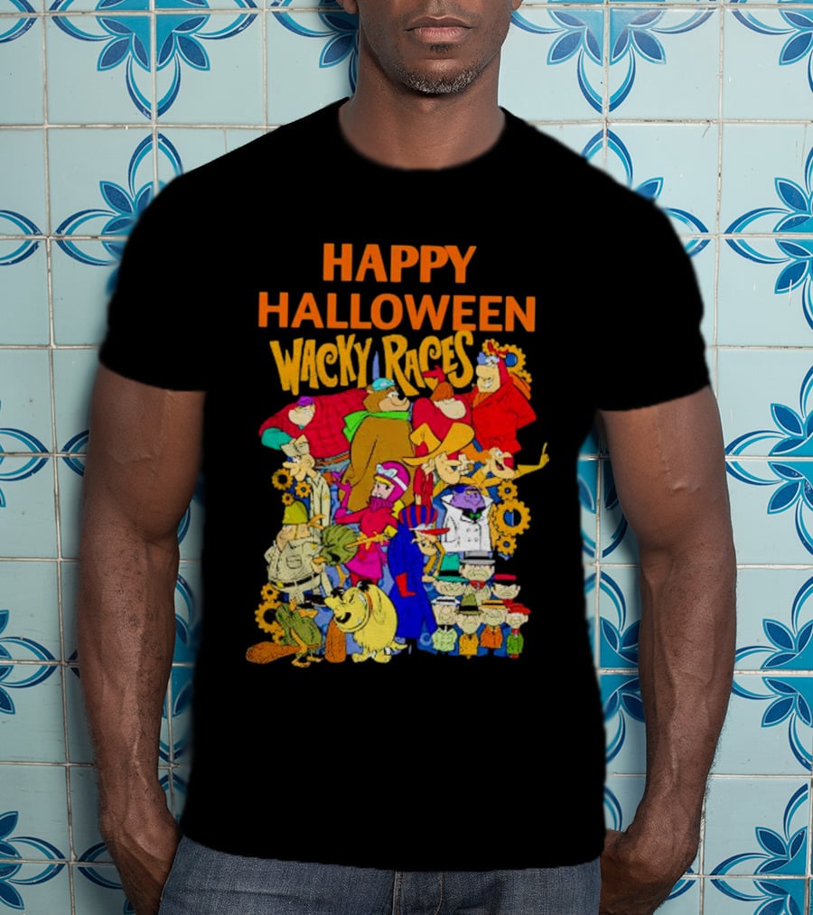 Happy Halloween Wacky Races Characters T-Shirt