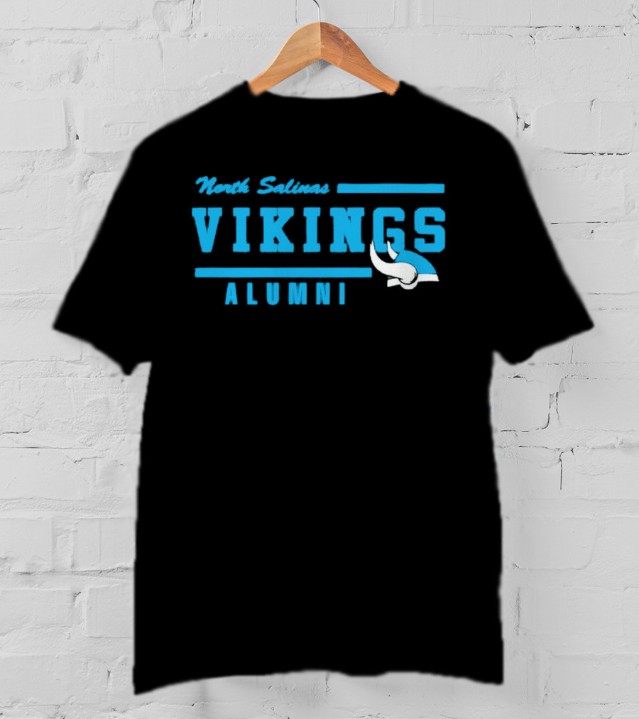 North Salinas Vikings Alumni Blue Viking Helmet T-Shirt