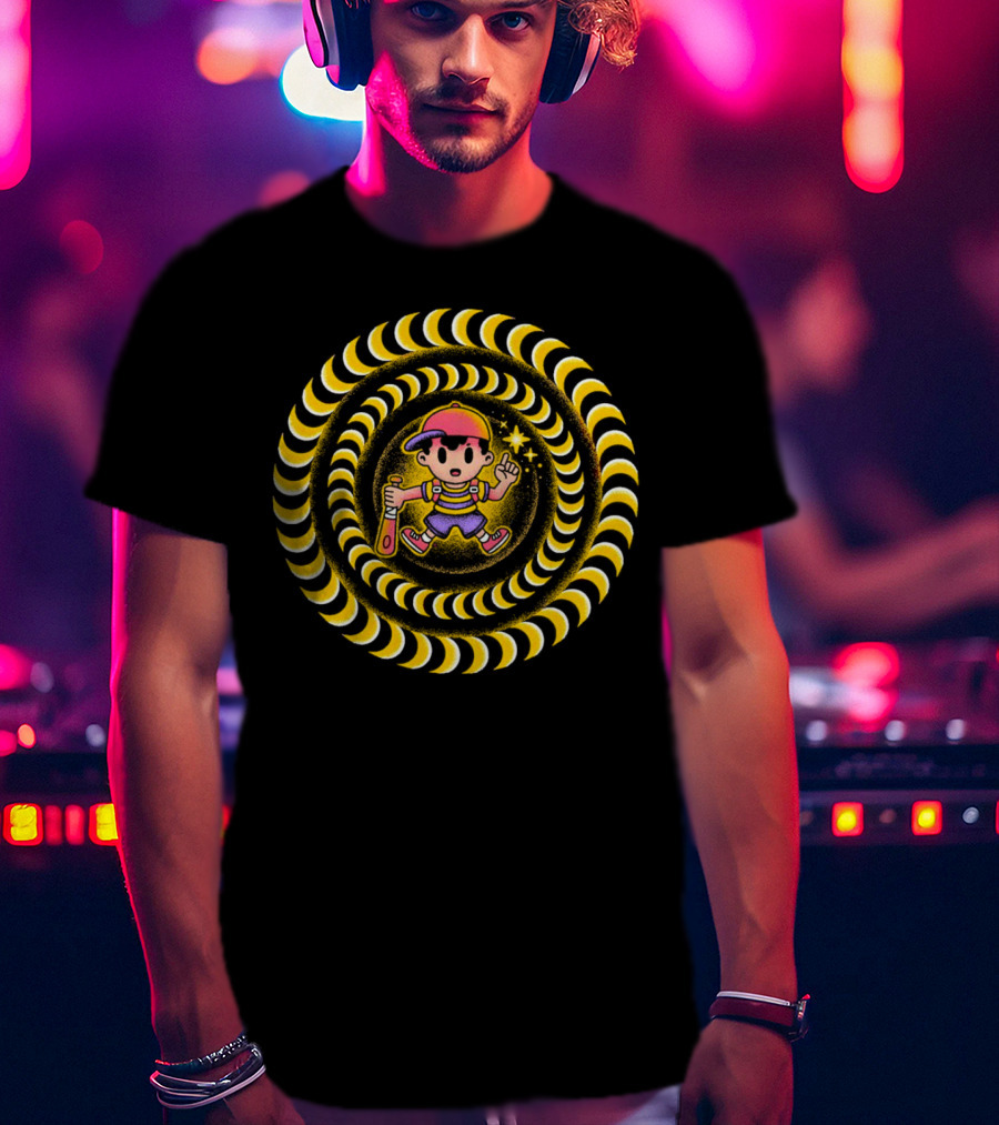 Earthbound PSI Attack Hypnotic Swirl T-Shirt