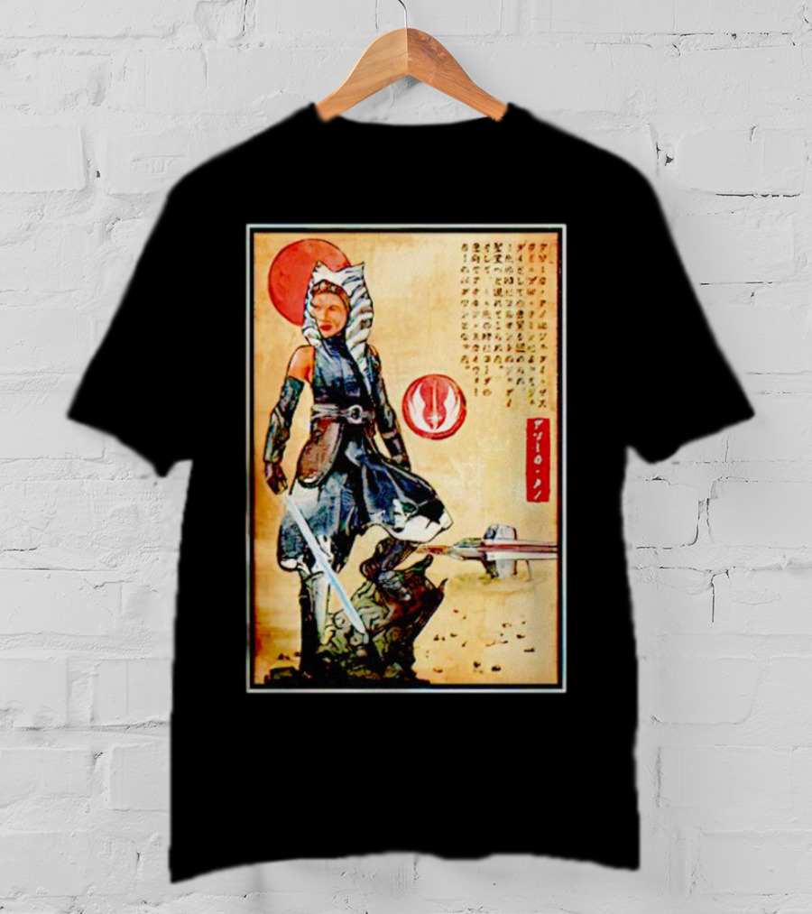 The Way Of Fulcrum Ahsoka Tano Jedi Order Katana Japanese Style Set Neon Fitted_m22f16 T-Shirt