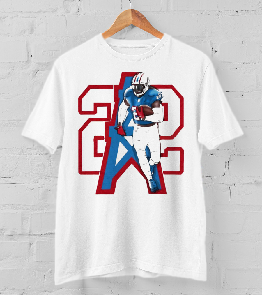 Derrick Henry Tennessee Titans 29 Oilers Throwback Running Back Cartoon T-Shirt