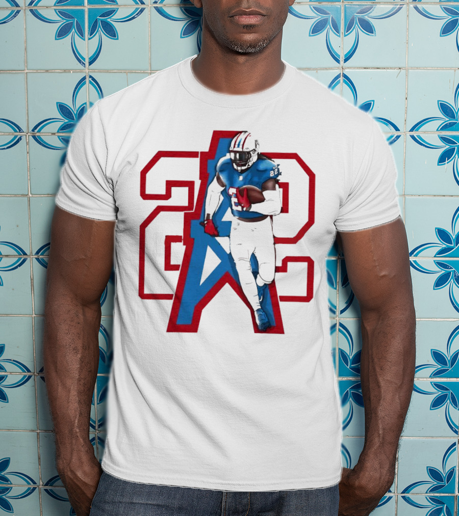 Derrick Henry Tennessee Titans 29 Oilers Throwback Running Back Cartoon T-Shirt