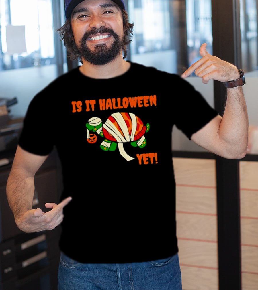 Is It Halloween Yet Turtle Mummy Pumpkin T-Shirt