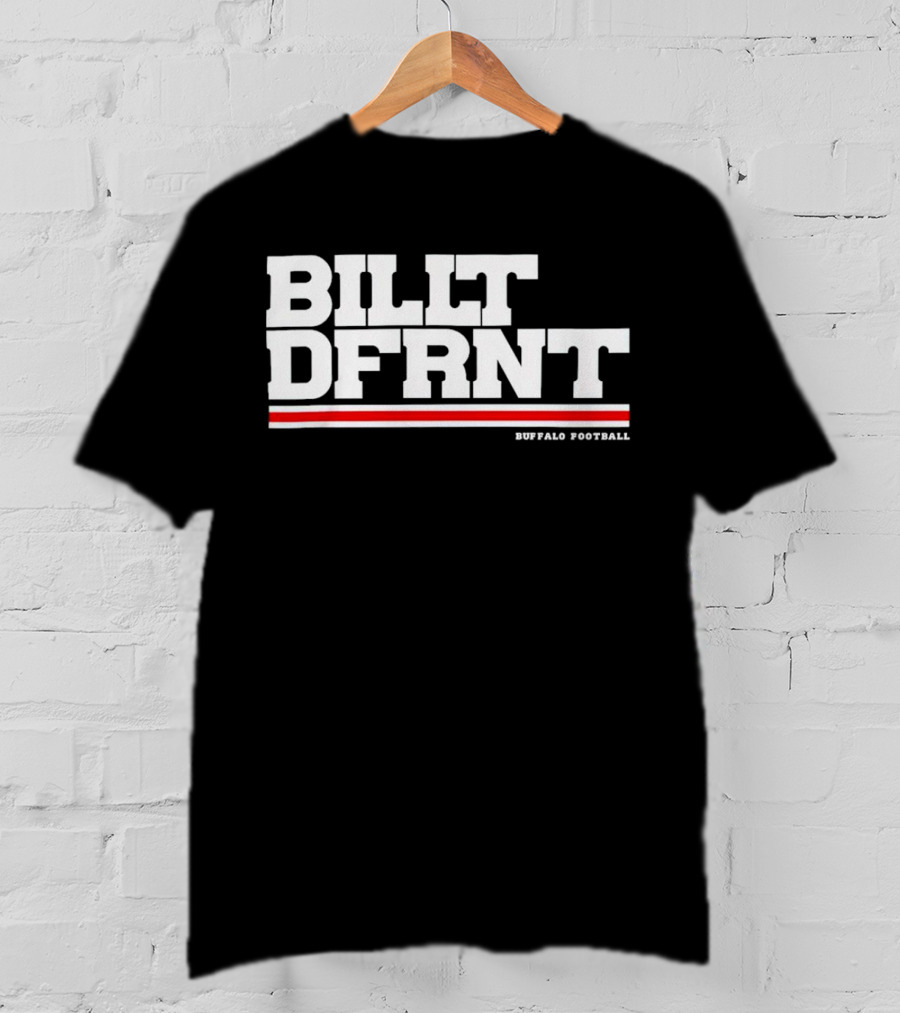 Buffalo Football Billt Dfrnt Red White Stripes T-Shirt