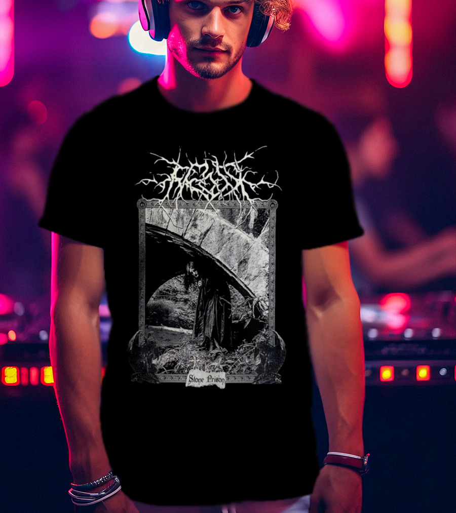 Frosk Stone Prison Gothic Monochrome T-Shirt