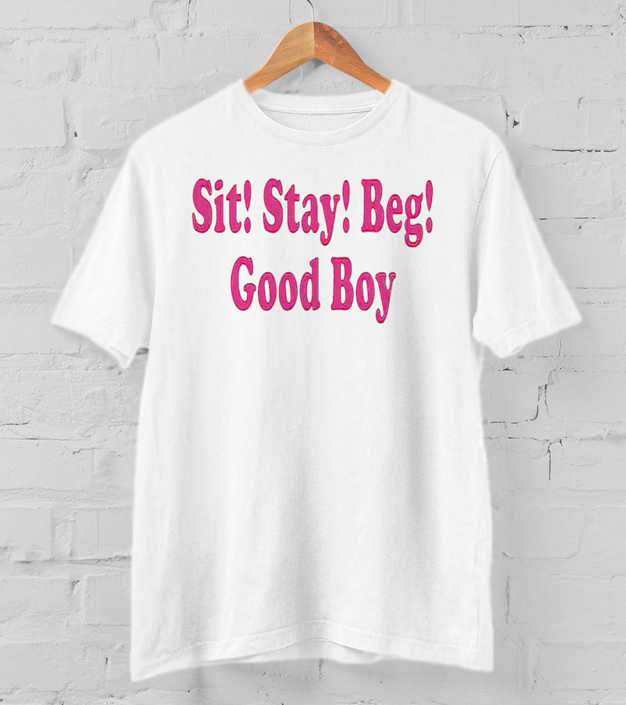 Sit Stay Beg Good Boy T-Shirt
