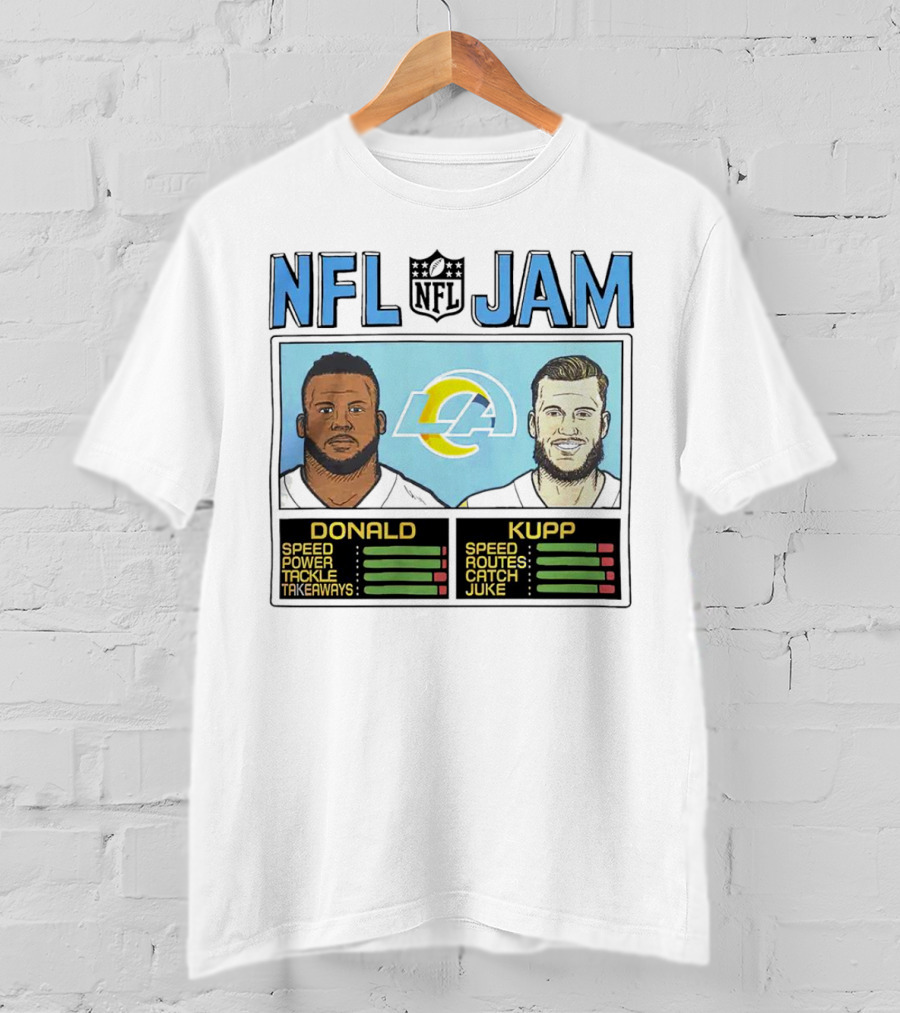 NFL Jam Rams Donald Kupp Speed Power Tackles Routes T-Shirt