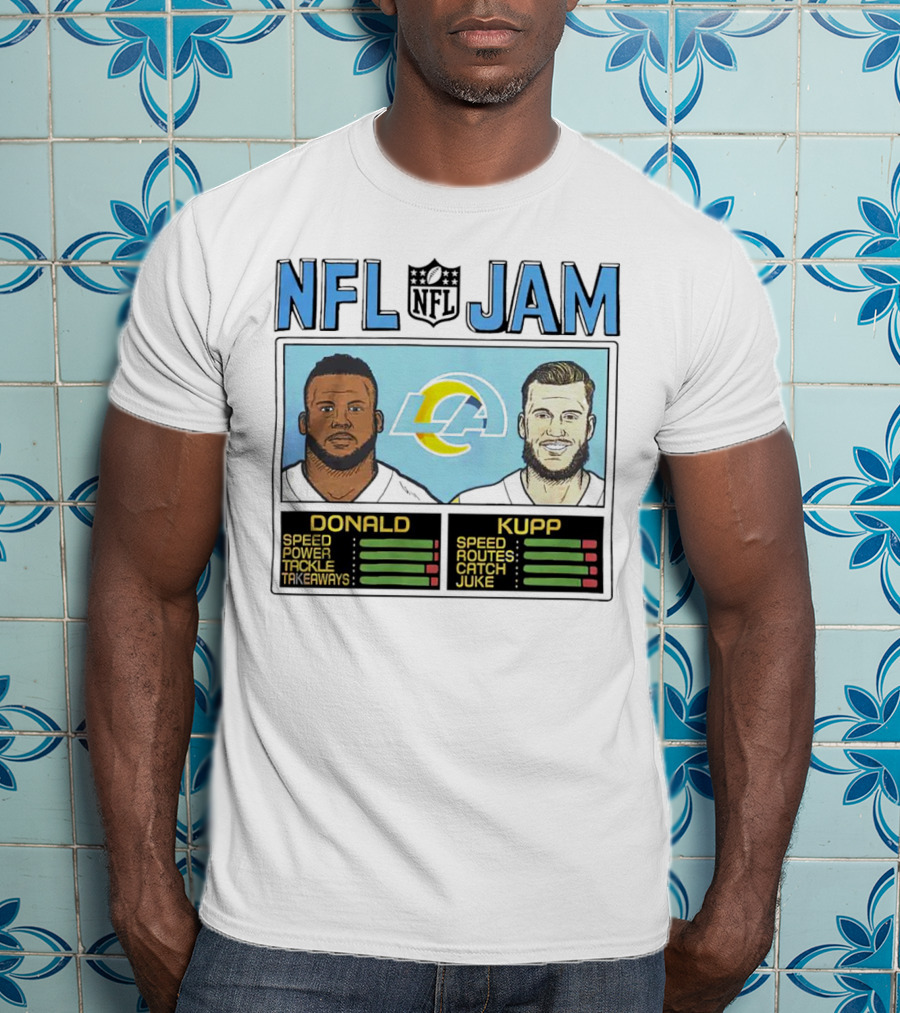 NFL Jam Rams Donald Kupp Speed Power Tackles Routes T-Shirt