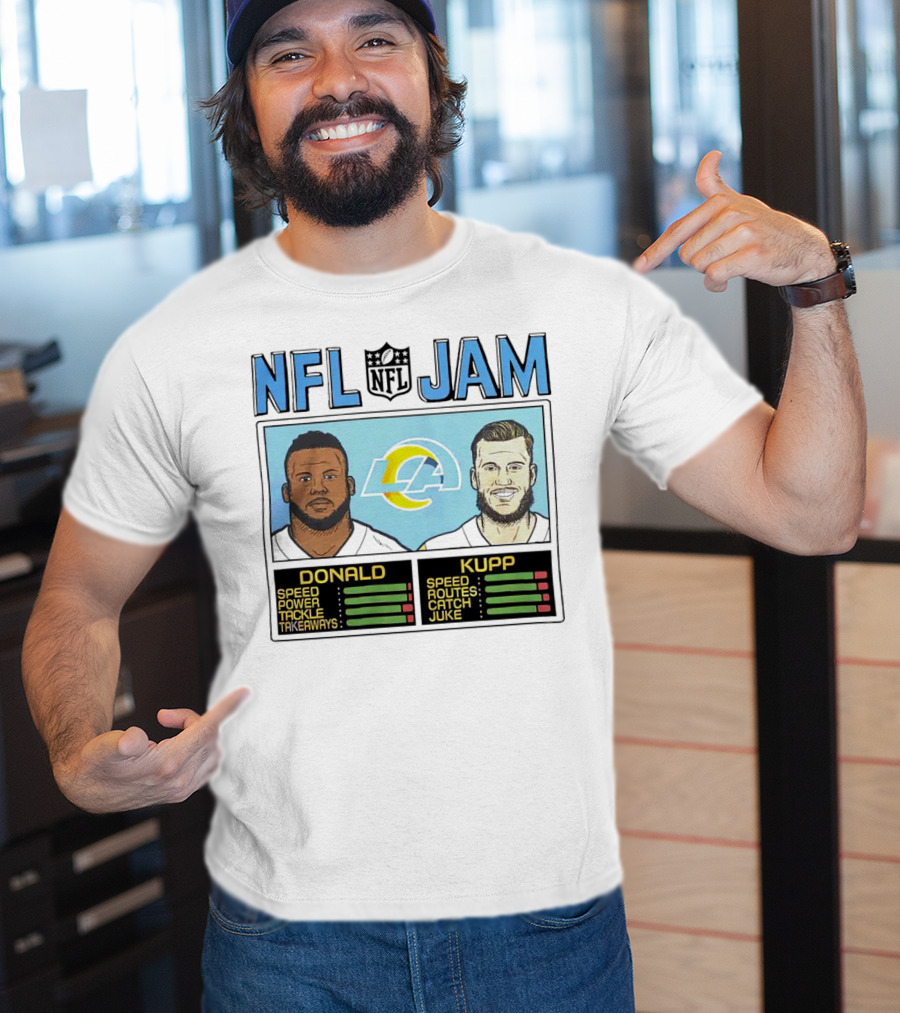 NFL Jam Rams Donald Kupp Speed Power Tackles Routes T-Shirt