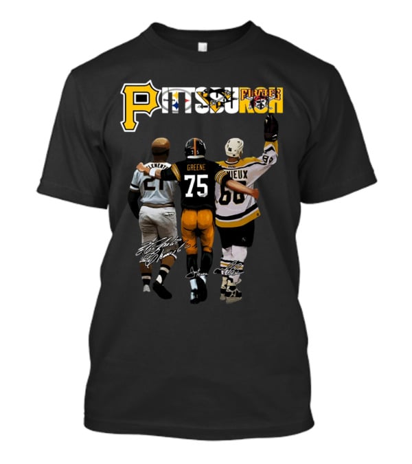 Pittsburgh Sports Legends Clemente Greene Lemieux Signatures T-Shirt