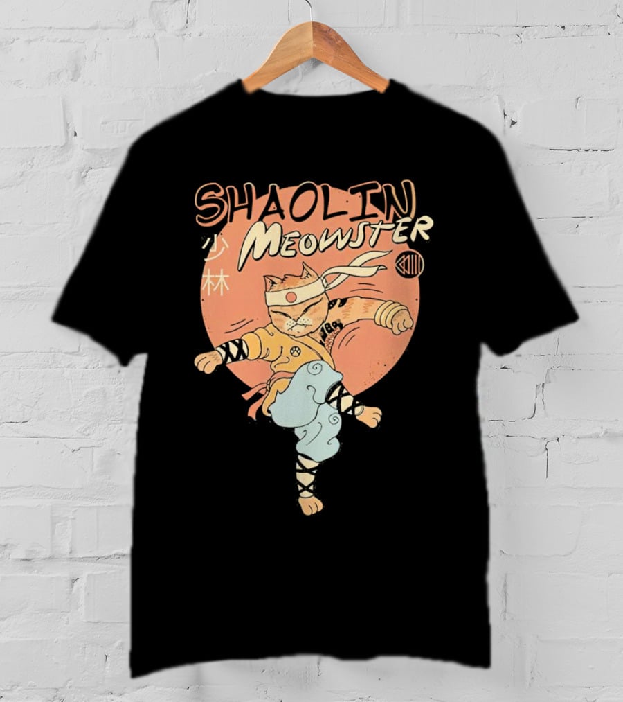 Shaolin Meowster Martial Arts Cat XIII T-Shirt