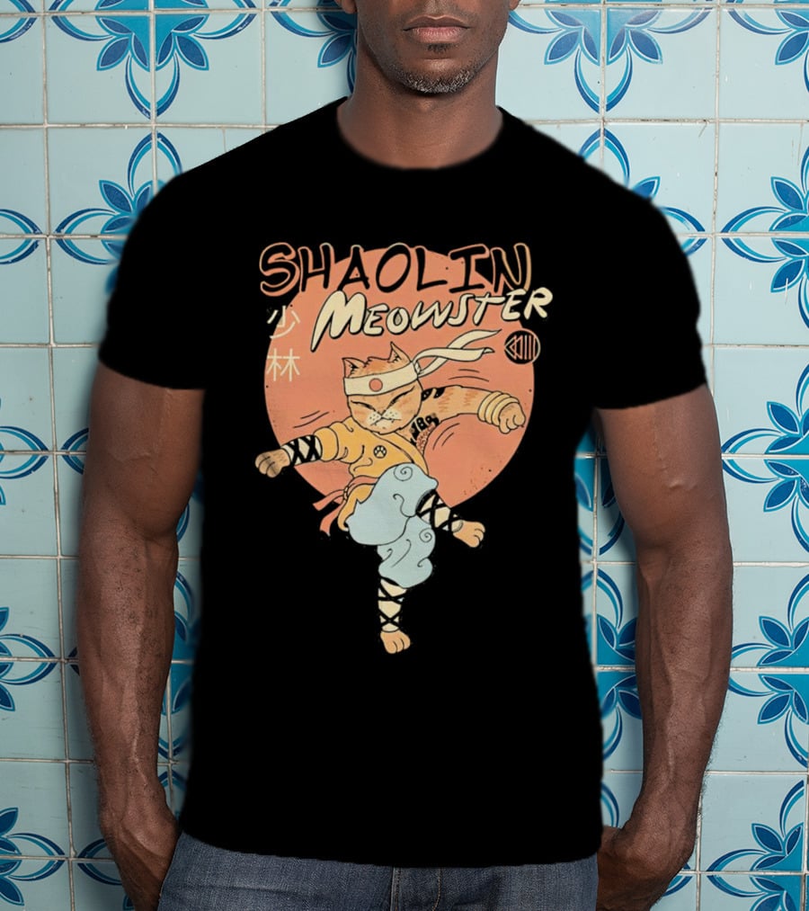 Shaolin Meowster Martial Arts Cat XIII T-Shirt