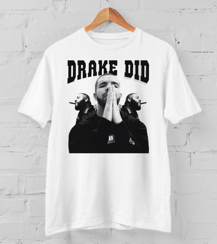 Drake Did Aubrey Drake Graham Vintage Prayer Pose Black And White Trio T-Shirt