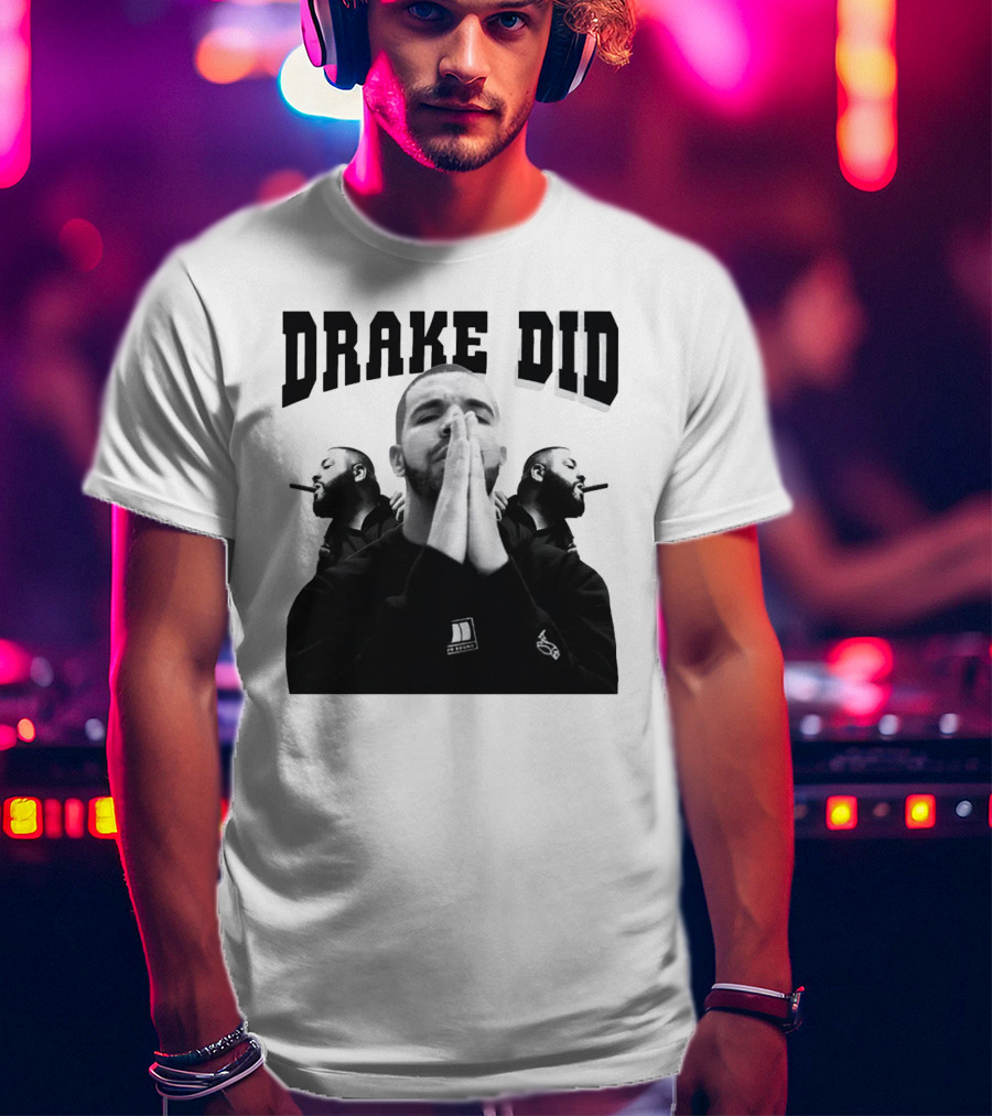 Drake Did Aubrey Drake Graham Vintage Prayer Pose Black And White Trio T-Shirt