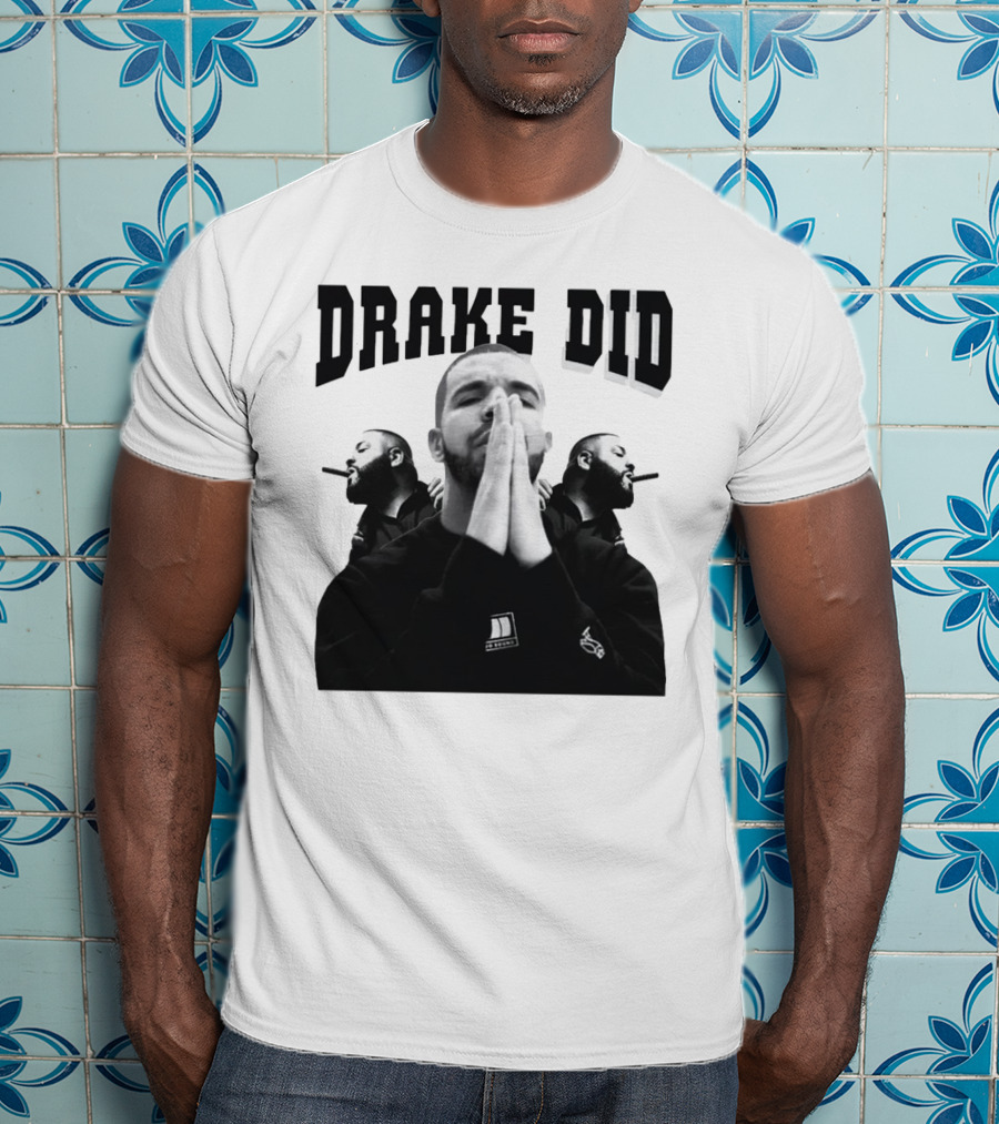 Drake Did Aubrey Drake Graham Vintage Prayer Pose Black And White Trio T-Shirt