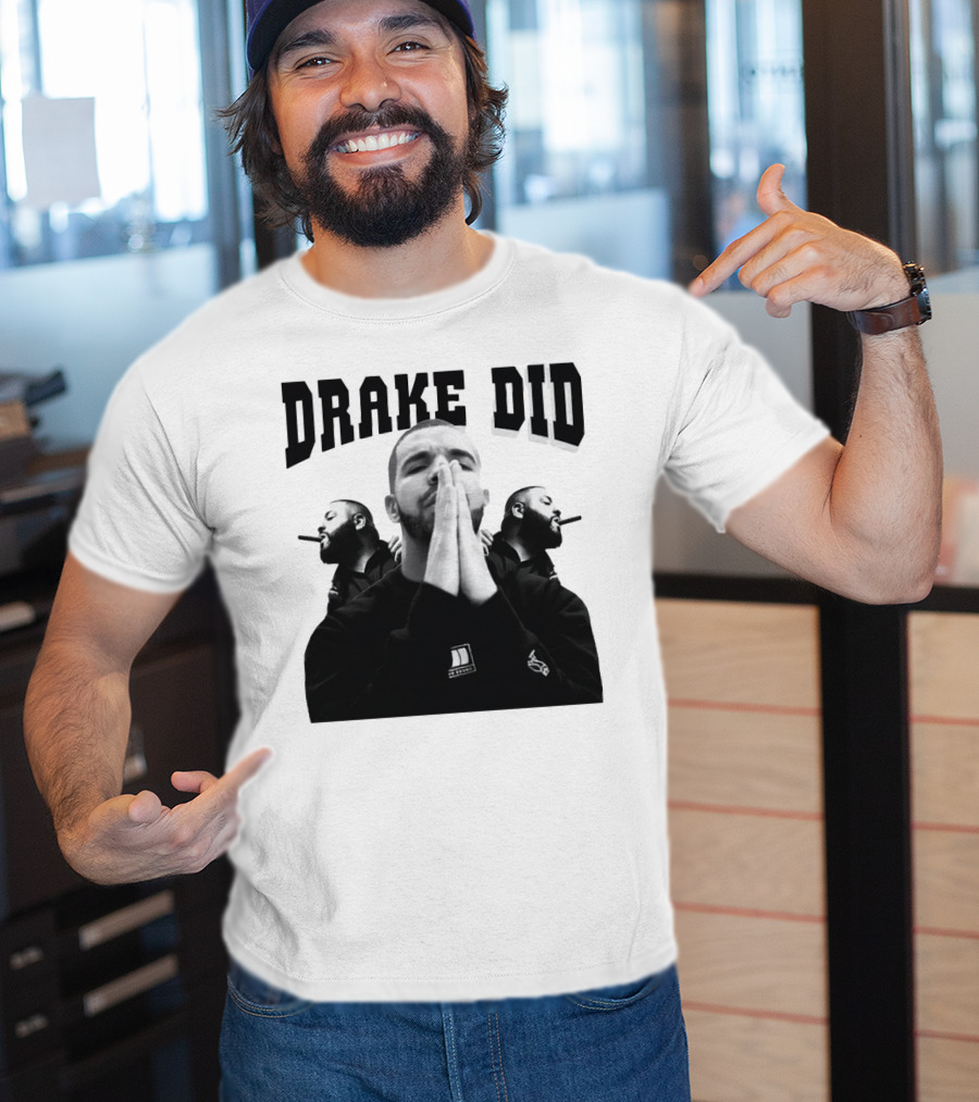 Drake Did Aubrey Drake Graham Vintage Prayer Pose Black And White Trio T-Shirt