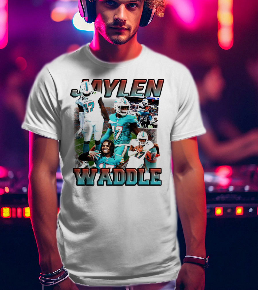 Jaylen Waddle Miami Dolphins Football Player Number 17 T-Shirt