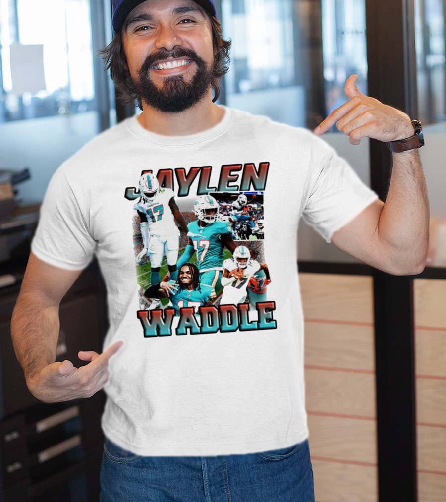 Jaylen Waddle Miami Dolphins Football Player Number 17 T-Shirt