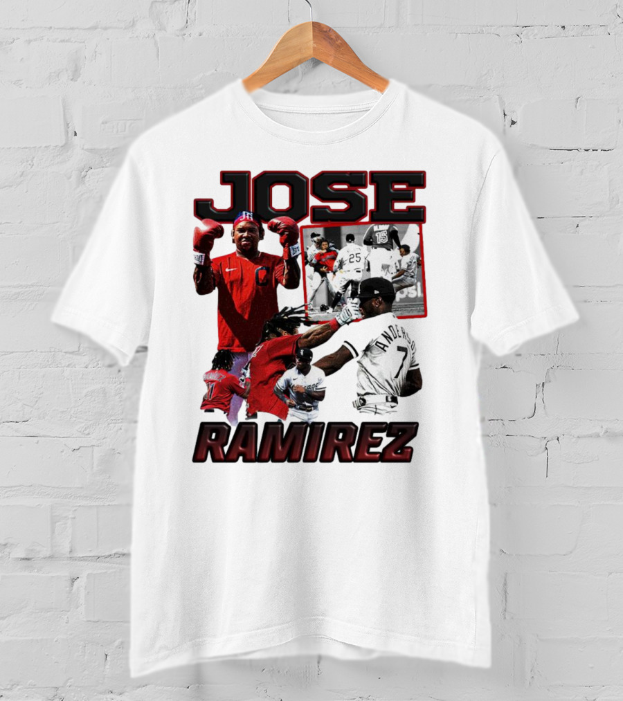 Jose Ramirez Cleveland Guardians Down Goes Anderson Boxing Moments T-Shirt