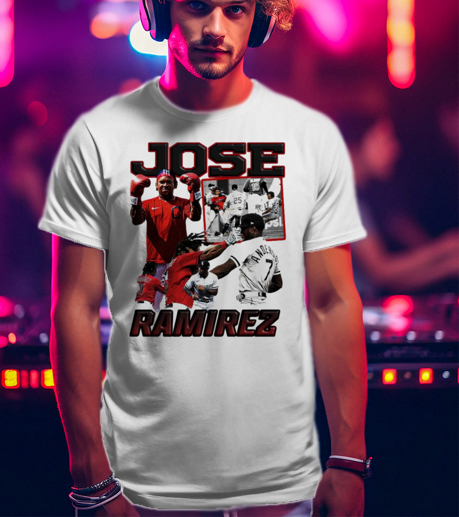 Jose Ramirez Cleveland Guardians Down Goes Anderson Boxing Moments T-Shirt