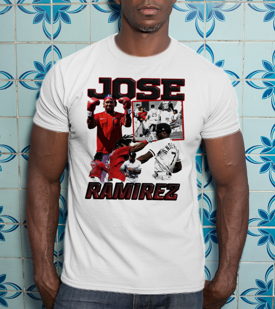 Jose Ramirez Cleveland Guardians Down Goes Anderson Boxing Moments T-Shirt