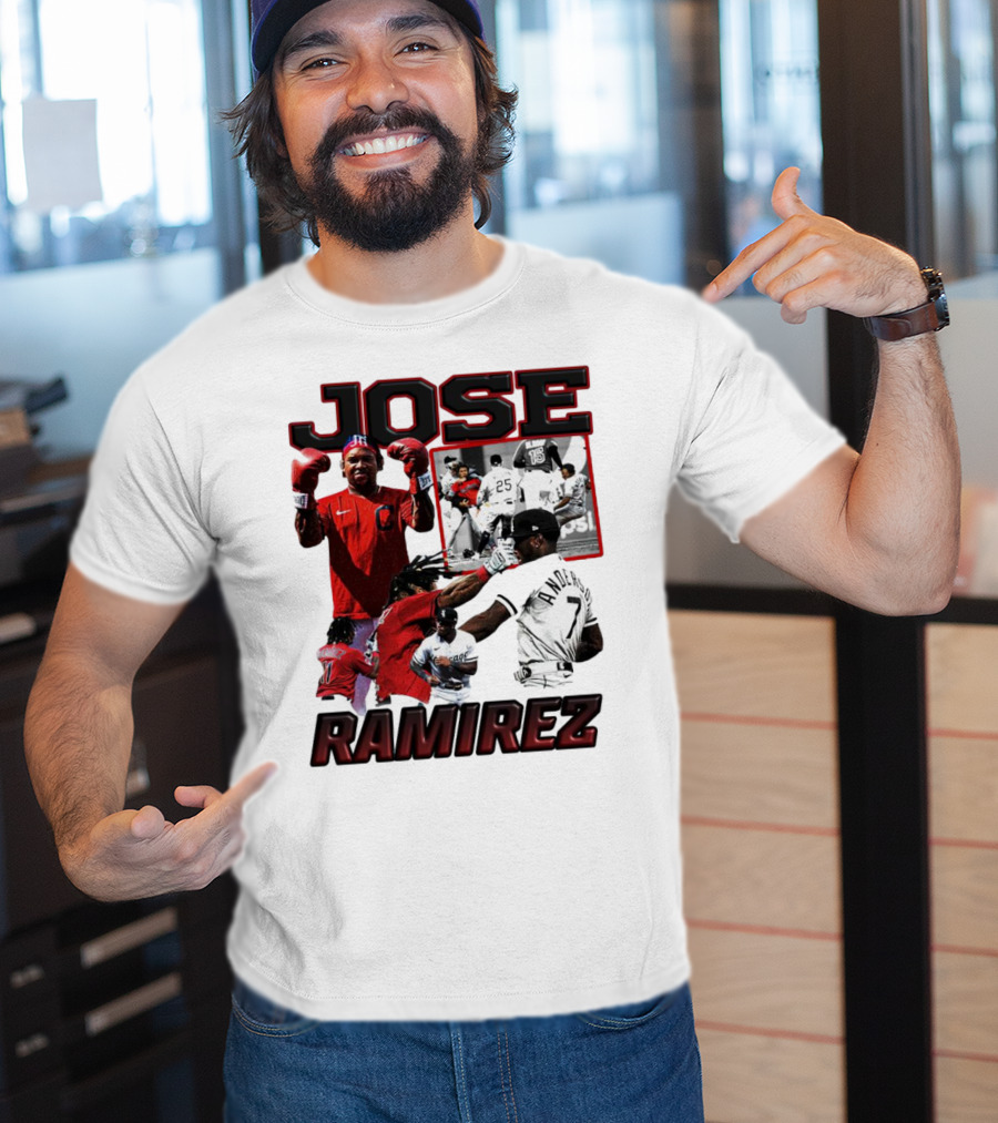 Jose Ramirez Cleveland Guardians Down Goes Anderson Boxing Moments T-Shirt