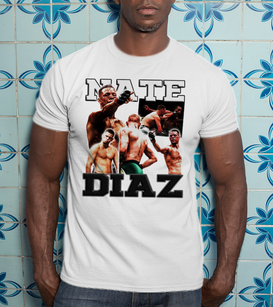 Nate Diaz MMA Fight Collage T-Shirt