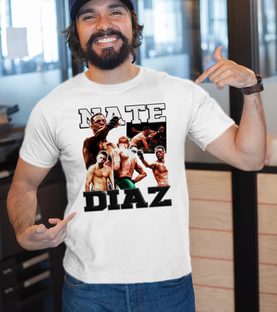 Nate Diaz MMA Fight Collage T-Shirt