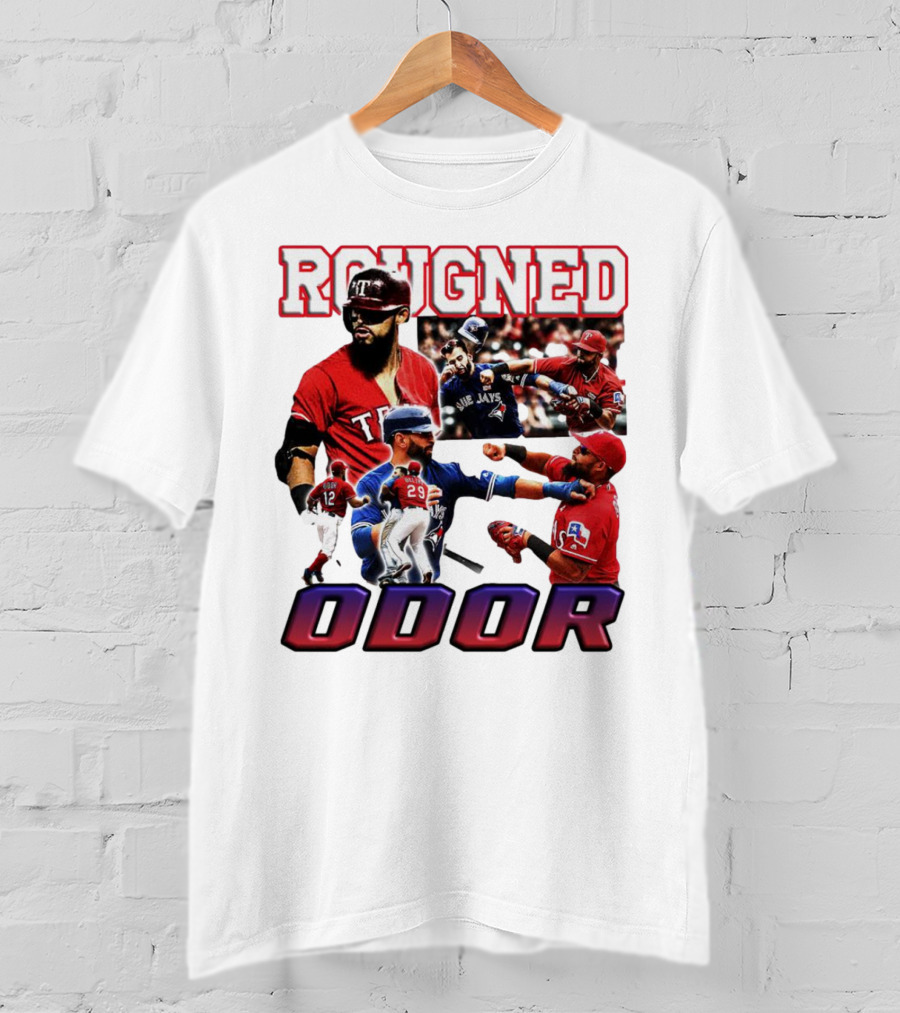Rougned Odor Texas Blue Jays Brawl Action T-Shirt