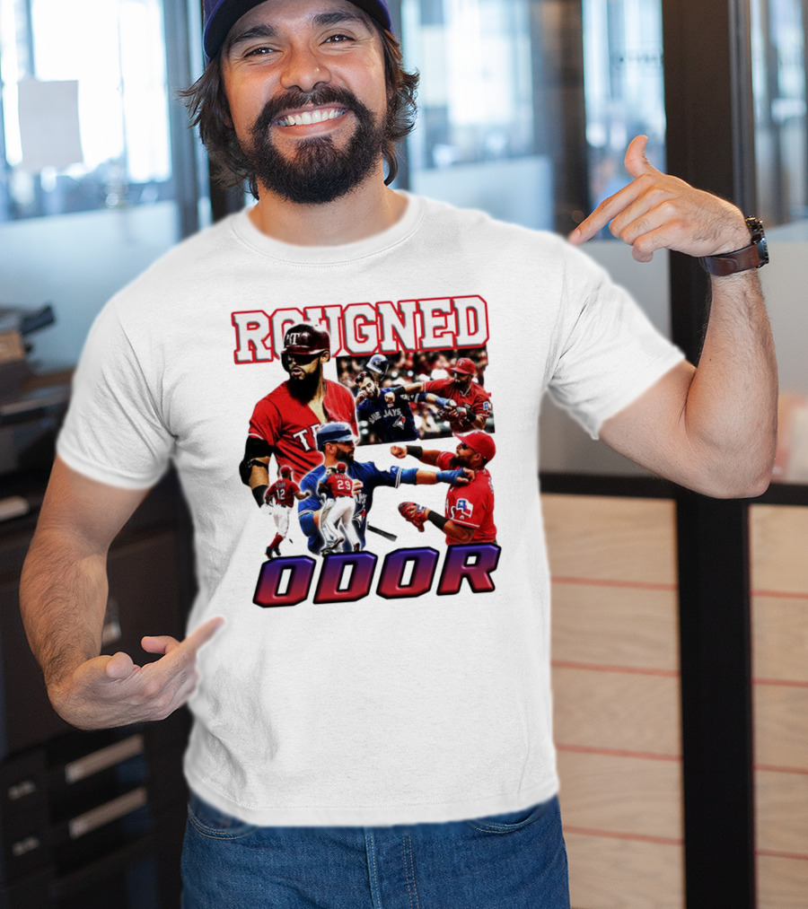 Rougned Odor Texas Blue Jays Brawl Action T-Shirt